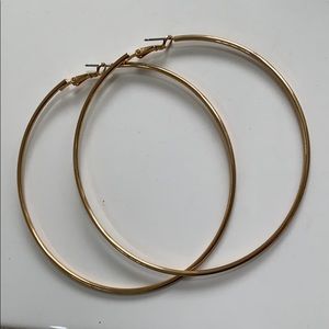 Kenneth Jay Lane large hoop earrings